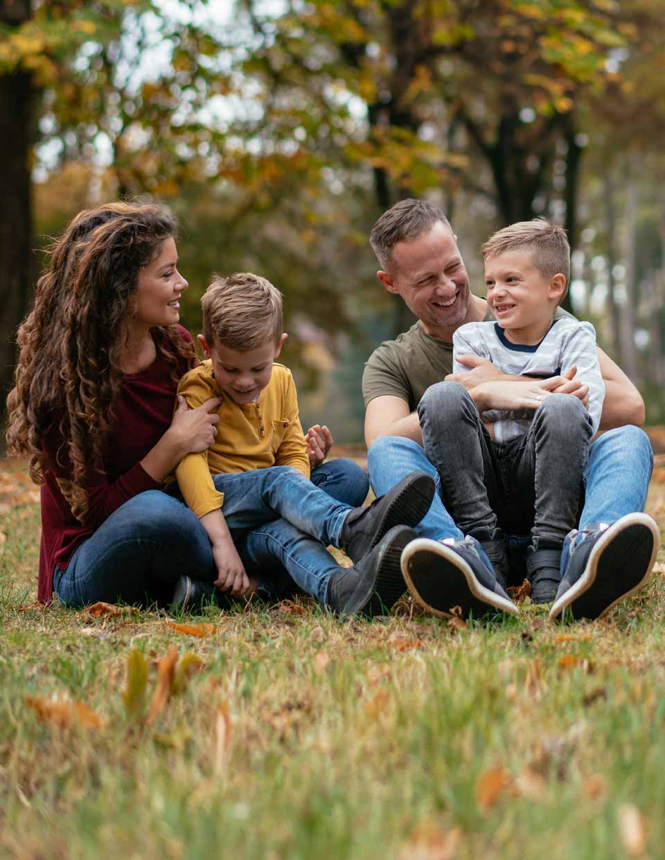 promo image for young family enjoying the outdoors in the fall